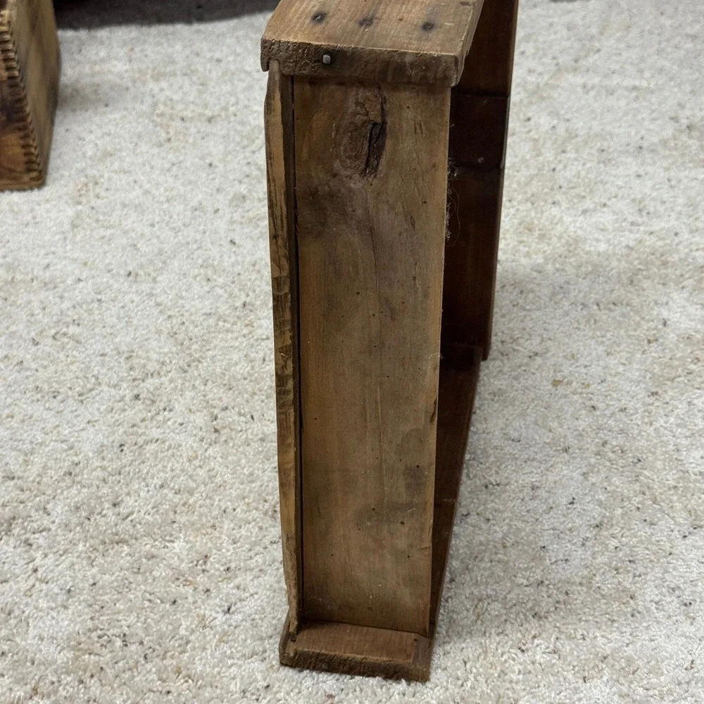 Antique Primitive Wooden Drawer Dovetail Joinery Rustic Farmhouse Storage Bin